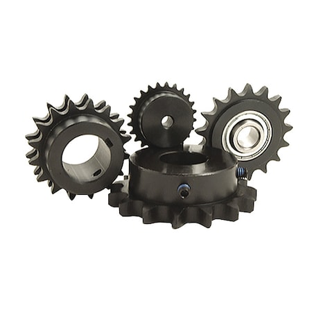 Roller Chain Sprocket, Finished Bore with Keyway & SS, 50-2 Chain Size, 14 # of Teeth