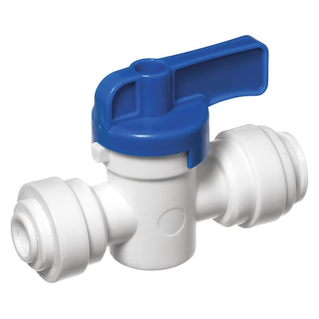 Manual 2-Way Ball Valve,Push,Acetal