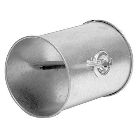 Round Butterfly Dampers, 8 in Duct Dia, Galvanized Steel, 22 ga GA, 8" W, 13" L, 8" H