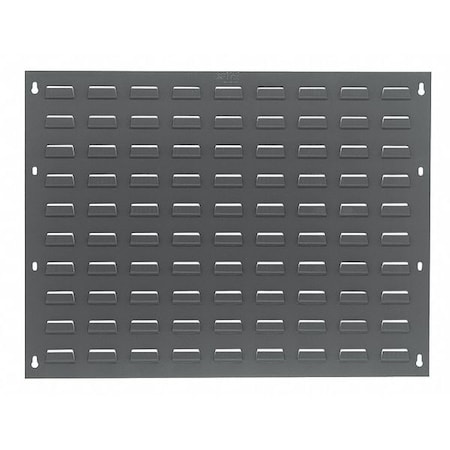Steel Louvered Panel, 1/4 in D x 21 in H x 27 in W, Gray