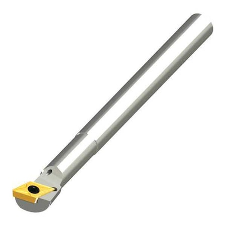 Indexable Boring Bar, A10M SDUCR 2, 6 in L, High Speed Steel, 80 Degrees  Diamond Insert Shape