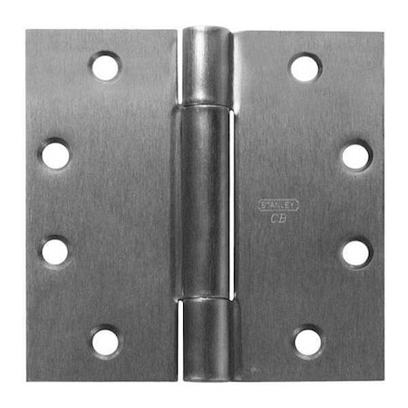 Door and Butt Hinge, Stainless Steel, Full Mortise Mounting, 2 in Leaf W x 4 1/2 in Leaf H, Satin