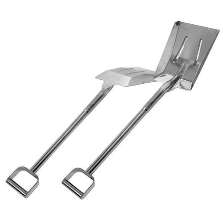 Scoop Shovel, 304 Stainless Steel Blade, 27-1/2 in L Silver 304 Stainless Steel Handle