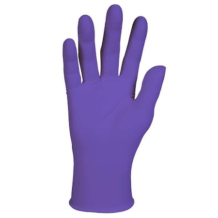Purple Nitrile, Nitrile Exam Gloves, 6 mil Palm, Beaded Cuff, Powder-Free, L, 1000 PK, Purple