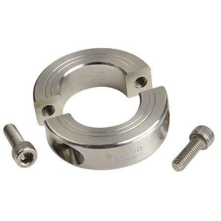 Shaft Collar,Clamp,2Pc,1-3/16 In,316 SS