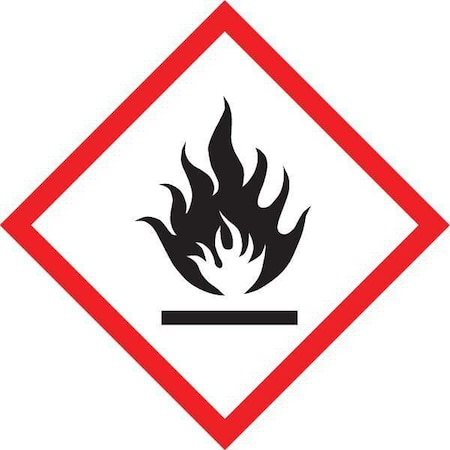 Label,Flame,1x1 In,Poly,250 Roll