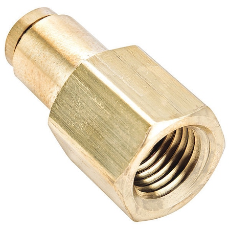 Connector, Female, Brass, 1/4" Tube Size