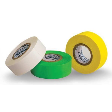 Write-On Label Tape Paper With Rubber Resin Green/Yellow/White, 3/4" W x 13.7m L