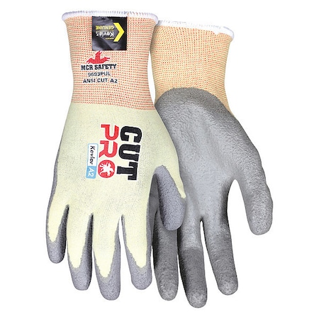 Cut-Resistant Gloves, Cut Level A2 ,Dipped ,Polyurethane ,Smooth ,L 12 PK
