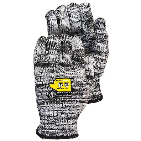 Knit Gloves, Cut Level A2 ,Uncoated ,Uncoated ,None ,S 12 PK