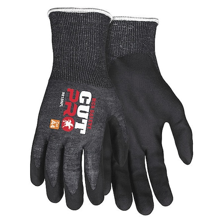 Cut-Resistant Gloves, Cut Level A4 ,Dipped ,Foam Nitrile ,Sandy ,M 12 PK