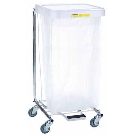 Single Medium Duty Hamper with Foot Pedal, 35" High
