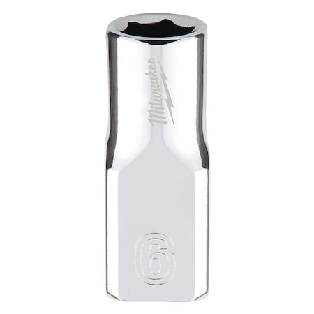 1/4 in. Drive 6mm Metric 6-Point Socket with FOUR FLAT Sides