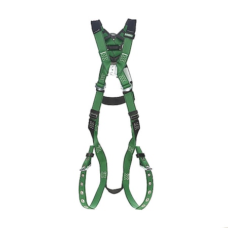V-FORM(TM) Safety Harness Fall Protection Harness, XL, 400 lb, Quick-Connect Chest/ Back D-Ring