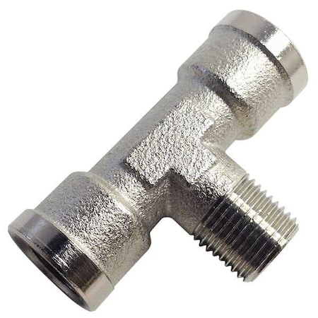 Female x Male Branch Tee Brass Tee, 1/4 in Female BSPP X 1/4 in Female BSPP