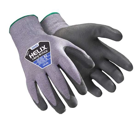 Knit Gloves, Cut Level A2 ,Dipped ,Polyurethane ,Sandy ,XS 1 PR