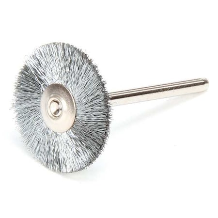 Miniature Wheel Brush,Crimped Wire,1"
