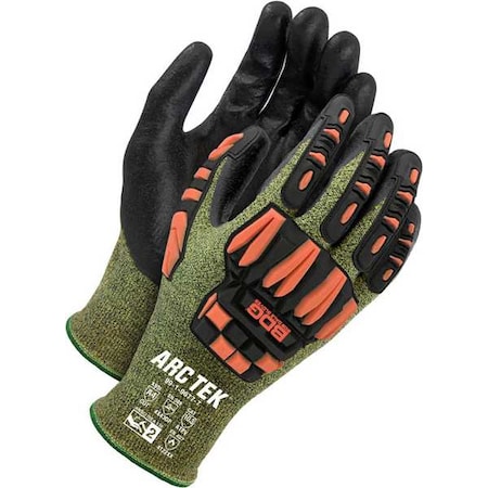 Cut-Resistant /Arc Flash Resistant Gloves, Cut Level A4 ,Dipped ,Neoprene, Nitrile ,Sandy ,10 1 PR