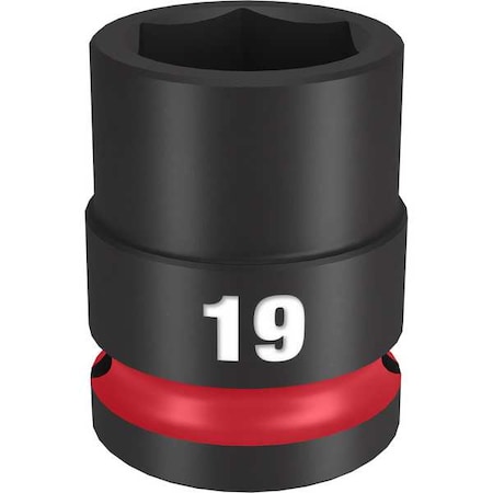 19mm SHOCKWAVE Impact Duty 1/2 in. Drive Standard 6 Point Impact Socket