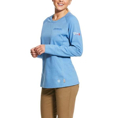 Women's FR Crew Longsleeve Tee, 8.7 cal/sq cm, M, Cotton