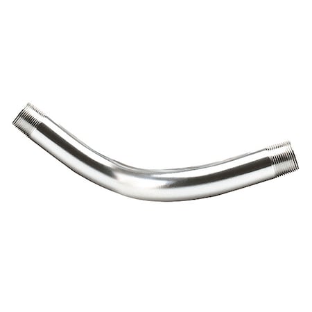 IMC 45 Deg Elbow, 3/4 in, Threaded, Aluminum, Plain, Silver
