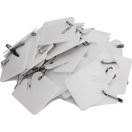 Key Tags For Key Cabinets,White,PK50, 50 PK