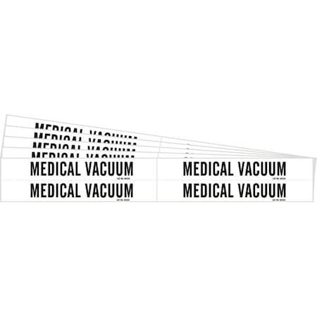 Pipe Marker,Black,Medical Vacuum,PK5, 7186-4-PK