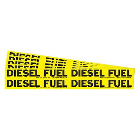 Pipe Marker,Black,Diesel Fuel,PK5