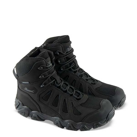 Men's Hiker Boot, 6 1/2, Composite Toe, 6 in H, Black/Gray, 804-6290