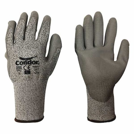 Cut-resistant glove, Cut Level A2 ,Polyurethane ,Smooth ,XL 1 PR