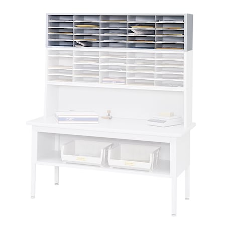 Literature/Mail Organizer,14 1/4" H,Gray