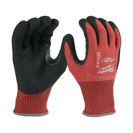 Cut-Resistant Coated Gloves, Cut Level A4 ,Dipped ,Nitrile ,Sandy ,2XL 12 PK