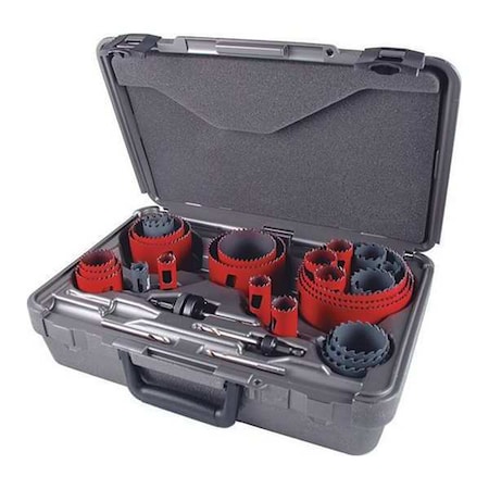 Hole Saw Kit,Saw Sizes 3/4" to 4-3/4"