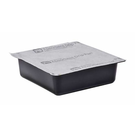 Absorbent Drip Pan, Universal, Black/Gray, 24 PK