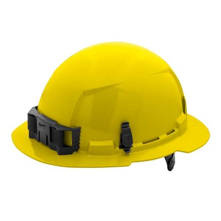 BOLT Yellow Full Brim Hard Hat w/6pt Ratcheting Suspension - Type 1, Class E