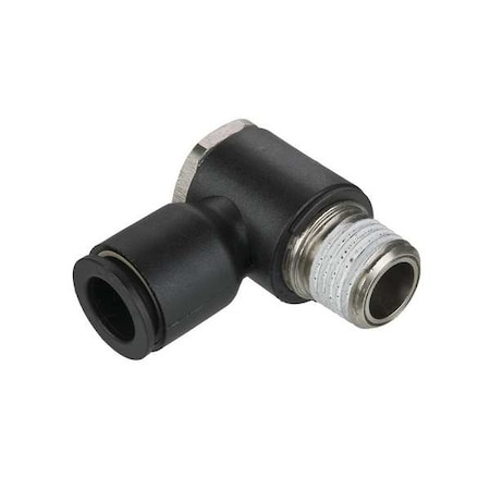 Fractional Push-to-Connect Fitting, Nylon, Black
