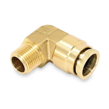 Brass DOT Push-to-Connect Fitting, Brass, Silver