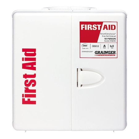 First Aid Kit and Housing, Plastic 241 Components, 100 People Served