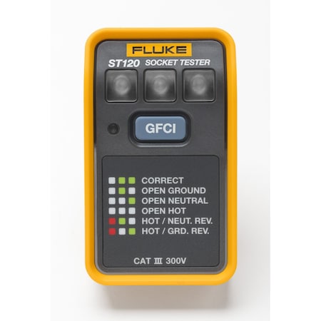 Socket Tester, 110 to 125V AC, No Disp