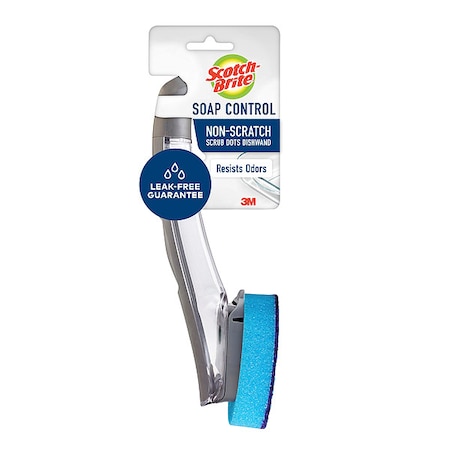 Non-Scratch Dish Wand,11 1/4 in L,Blue