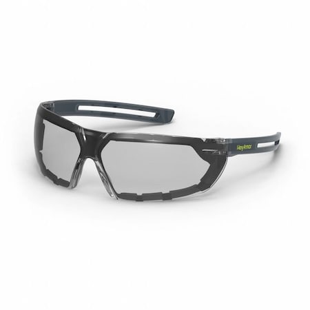 LT400G, Safety Glasses, Anti-Fog & Anti-Scratch, Gray Lens, Gray, Hi Vis Frame, Frameless