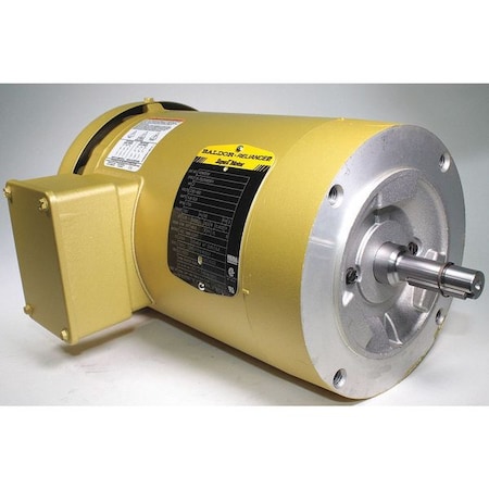 Three-Phase General Purpose Motor, 2 HP, 56C Frame, 208-230/460V AC Voltage, 1755 rpm Nameplate RPM