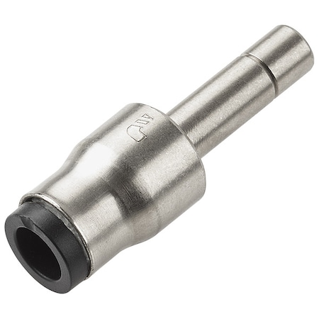 Push-to-Connect Fitting, Brass, Silver