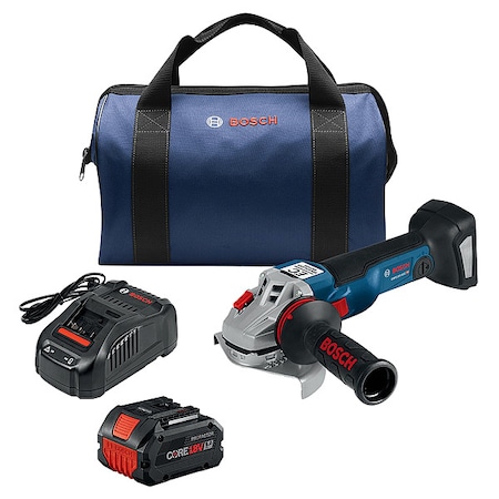 18V Angle Grinder Kit, Brushless, 4-1/2 to 5 in, 8Ah, Brake, KickBack Control