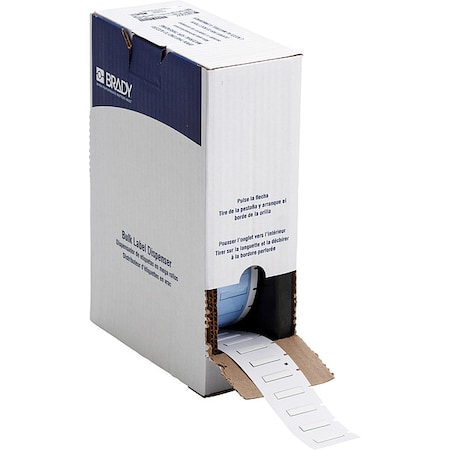 Sleeve Label, White, Polyolefin, 1 in W