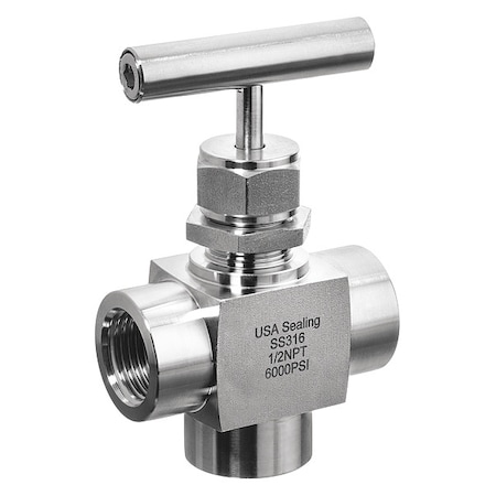 Needle Valve,Angled Fitting Style,316 SS