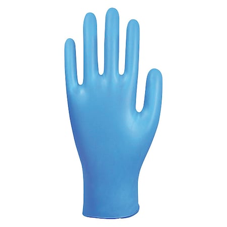 Disposable Gloves,Food-GradeGen Purpose, 2.5 mil Palm, Nitrile, Powder-Free, S (7), 100 PK, Blue