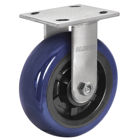 5" X 2" Non-Marking Polyurethane Premium Rigid Caster, No Brake, Loads Up To 900 lb