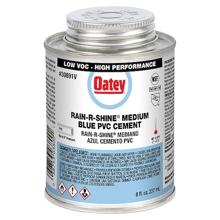 Cement,Brush-Top Can,8 fl oz,Blue