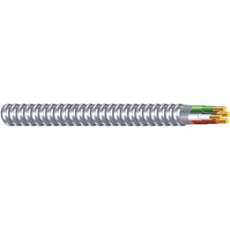 Metal Clad Building Cable, MC, 12 AWG, 3C with Ground C, Silver, Aluminum, Solid, 600V AC, 250 ft